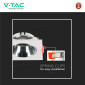Immagine 7 - V-Tac VT-932 Portafaretto Quadrato Fisso da Incasso per Lampadine GU10 e GU5.3 (MR16) Bianco e Cromo - SKU 6653
