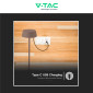 Immagine 6 - V-Tac VT-7562 Lampada LED da Tavolo 2W Touch Dimmerabile IP54 in Alluminio Colore Corten con Batteria Ricaricabile - SKU 6821