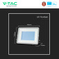 Immagine 8 - V-Tac Pro VT-44300 Faro LED 300W Faretto SMD IP65 Chip Samsung Colore Nero - SKU 10031 / 10032