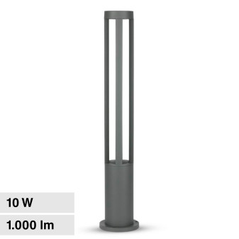 VT-820 Lampada LED Giardino 10W COB CREE Grigia IP65 V-Tac