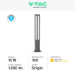 Immagine 2 - V-Tac VT-820 Lampada LED da Giardino 10W COB CREE Lampione Bollard da Terra IP65 Colore Grigio - SKU 218328