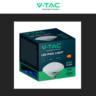VT-12118 Lampada LED PAR56 18W IP68 da Piscina 12V in Vetro V-Tac