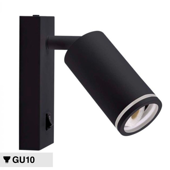 Portafaretto da Muro con Portalampada GU10 Nero V-Tac VT-429 Portafaretto da Muro con Portalampada GU10 Nero V-Tac VT-429