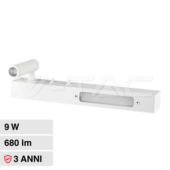 V-Tac VT-2953 Lampada LED da Parete Doppia Sorgente 3W + 6W LED COB CREE...