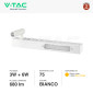 Immagine 2 - V-Tac VT-2953 Lampada LED da Parete Doppia Sorgente 3W + 6W LED COB CREE Applique Orientabile Colore Bianco - SKU 211488