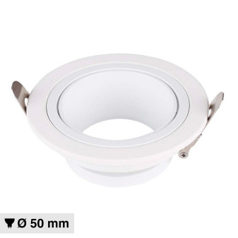 Portafaretto GU10 e GU5.3 (MR16) Bianco Orientabile V-Tac VT-429