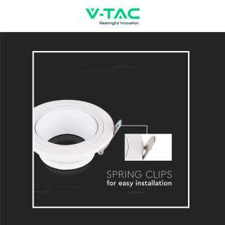 Portafaretto GU10 e GU5.3 (MR16) Bianco Orientabile V-Tac VT-429