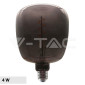 Immagine 1 - V-Tac VT-2264 Lampadina LED E27 4W Filament in Vetro Oscurato Forma Vaso Colore Nero - SKU 8056