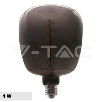 V-Tac VT-2264 Lampadina LED E27 4W Filament in Vetro Oscurato Forma Vaso...
