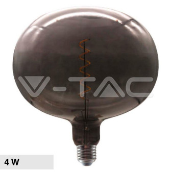 V-Tac VT-2265 Lampadina LED E27 4W Filament in Vetro Oscurato Forma Ciottolo...