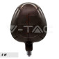 V-Tac VT-2263 Lampadina LED E27 4W Filament in Vetro Oscurato Forma Mela Colore Nero - SKU 8064