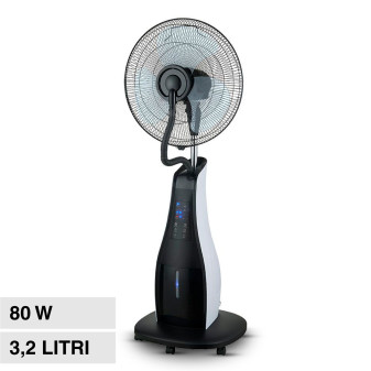 V-Tac VT-8217-3 Ventilatore Nebulizzatore a Piantana 80W 3 Pale Base a...