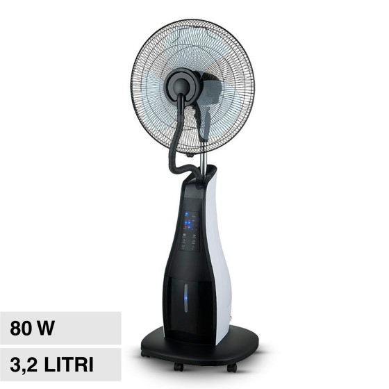 Ventilatore Nebulizzatore 80W Nero 3 Pale 445mm VT-8217-3 V-Tac Ventilatore Nebulizzatore 80W Nero 3 Pale 445mm VT-8217-3 V-Tac