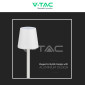 Immagine 9 - V-Tac VT-7703 Lampada LED da Tavolo 3W Touch Dimmerabile Batteria Ricaricabile con USB C Colore Bianco - SKU 10191 / 10192