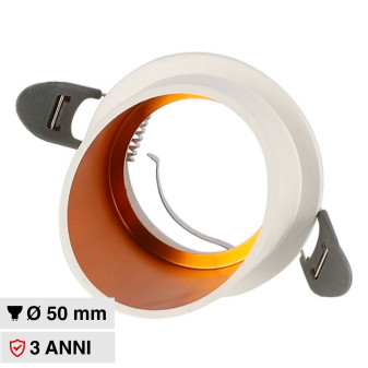 Portafaretto Rotondo GU10 e GU5.3 (MR16) Bianco V-Tac VT-974