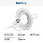 Immagine 2 - Kanlux ARGUS II CT-2115-W Portafaretto Rotondo Orientabile da Incasso con Portalampada per Lampadine GU10 - mod. 37163