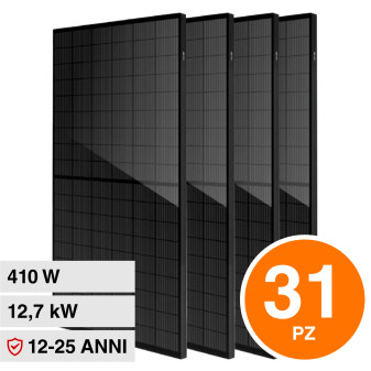 V-Tac VT-410 Kit 12,7kW 31 Pannelli Solari Fotovoltaici 410W 108 Celle IP68...