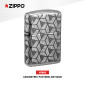 Immagine 2 - Zippo Accendino a Benzina Ricaricabile ed Antivento con Fantasia Geometric Pattern Design - mod. 49883