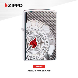 Accendino Zippo mod. 49058 Poker Chip Design Antivento Ricaricabile