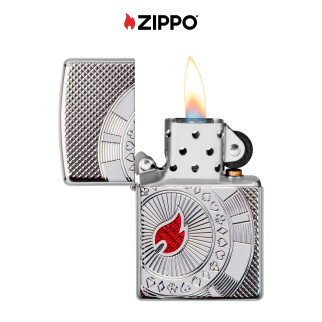Accendino Zippo mod. 49058 Poker Chip Design Antivento Ricaricabile