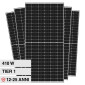 Immagine 1 - V-Tac Kit Pannelli Solari Fotovoltaici Slim 410W TIER 1 Monocristallini PERC IP68 Telaio Nero - SKU 11916 / 1191615 / 1191612