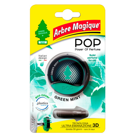 Arbre Magique POP Profumatore Auto Solido - Confezione 4 Pezzi: Exotic, Blue Velvet, Vanilla E Fresh Musk, Durata 30 Giorni