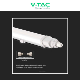 VT-80120 Tubo LED 36W 120cm Plafoniera Lineare Linkabile IP65 V-Tac