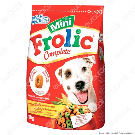 Frolic Mini Cibo Semi Umido per Cani con Carni Bianche, Verdure e Frolic Mini Cibo Semi Umido per Cani con Carni Bianche, Verdure e