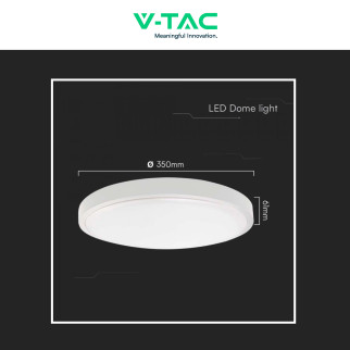 VT-8630 Plafoniera LED Rotonda 36W SMD IP44 Colore Bianco V-Tac