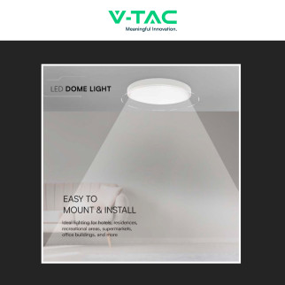 VT-8630 Plafoniera LED Rotonda 36W SMD IP44 Colore Bianco V-Tac
