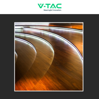 V-Tac VT-8117 Profilo Piatto Slim per Neon Flex a Incasso Senza Copertura 2 metri