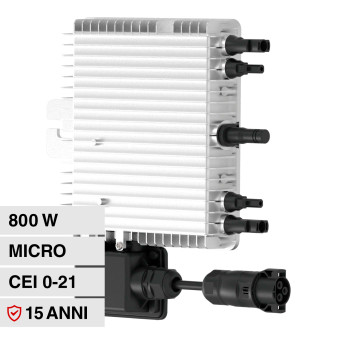 V-Tac Microinverter On-Grid 800W Monofase IP67 con Antenna Wi-Fi per Impianto...