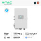 Immagine 2 - V-Tac Inverter Trifase Ibrido On-Grid / Off-Grid 50kW IP65 Garanzia 10 Anni Display LCD Certificato CEI 0-21 e 0-16 - SKU 11861