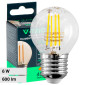 V-Tac VT-2366 Lampadina LED E27 6W MiniGlobo G45 Filament in Vetro Trasparente - SKU 212842 / 212843