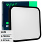 Immagine 1 - V-Tac VT-8630 Plafoniera LED Quadrata 48W SMD IP44 Colore Nero - SKU 76481 / 76491 / 76501
