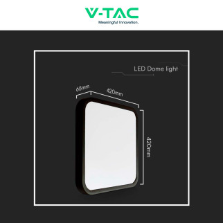V-Tac VT-8630 Plafoniera LED Quadrata 48W SMD IP44 Colore Nero