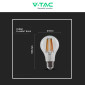 Immagine 5 - V-Tac VT-2328 Lampadina LED E27 18W A70 Filament Vetro Trasparente - SKU 212802