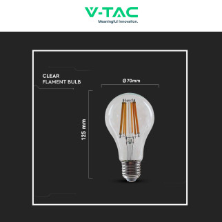 VT-2328 Lampadina LED E27 18W A70 Filament Vetro V-Tac