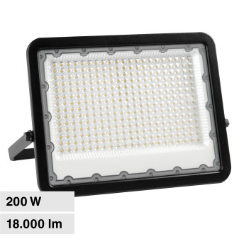 Universo Faro LED 200W Faretto SMD IP65 Chip Lumileds Colore Nero - mod....