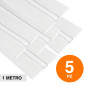 SD Soluzioni &amp; Design 5 Profili in Alluminio Integrati nel Cartongesso per Strisce LED a Scomparsa 1 metro - mod. SD290/Slim