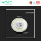 Immagine 6 - V-Tac Pro VT-9119 Lampada Industriale LED UFO Shape 100W SMD High Bay IP65 Dimmerabile - SKU 7655