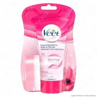 Veet Crema Depilatoria Sotto la Doccia Silk & Fresh Technology per