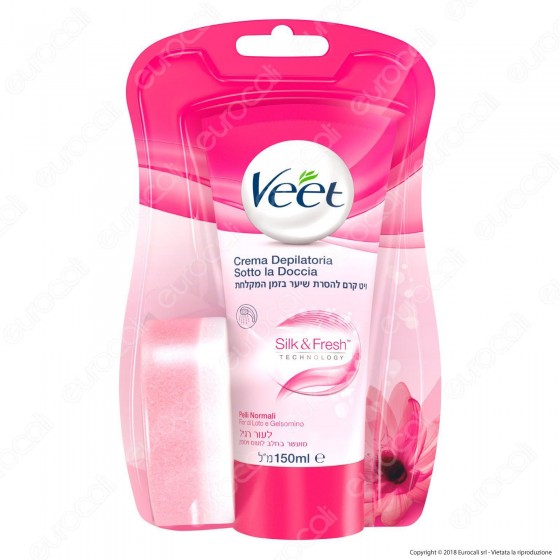 Veet Crema Depilatoria Sotto la Doccia Silk & Fresh Technology per Veet Crema Depilatoria Sotto la Doccia Silk & Fresh Technology per