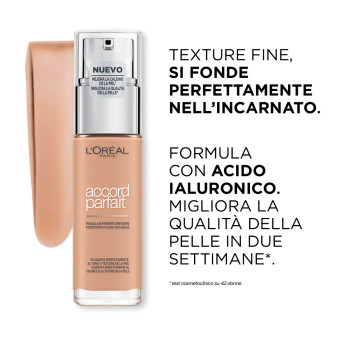 Fondotinta Fluido Accord Parfait 1.N Rose Ivory L'Oréal Paris