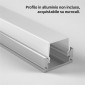 Immagine 4 - MedusaFlex Copertura Opaca in Policarbonato per Profilo Piatto in Alluminio per Strisce LED Lunghezza 2 metri - mod. Cassiopea
