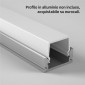 Immagine 4 - MedusaFlex Copertura Milky in Policarbonato per Profilo Piatto in Alluminio per Strisce LED Lunghezza 2 metri - mod. Cassiopea