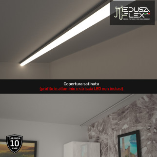 Medusaflex Cassiopea Copertura Satinata per Profilo in Alluminio