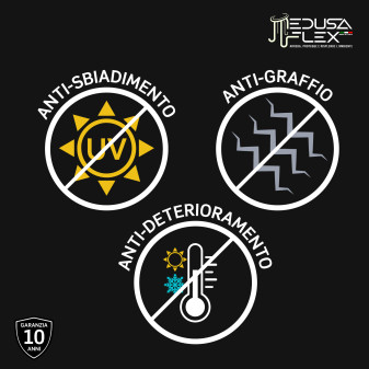 Medusaflex Cassiopea Copertura Nero Fume per Profilo in Alluminio