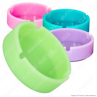 Atomic Posacenere da Tavolo in Silicone Colorato Fosforescente Ø 88mm