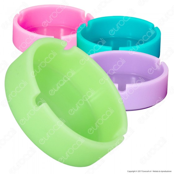 Atomic Posacenere da Tavolo in Silicone Colorato Fosforescente Ø 88mm Atomic Posacenere da Tavolo in Silicone Colorato Fosforescente Ø 88mm